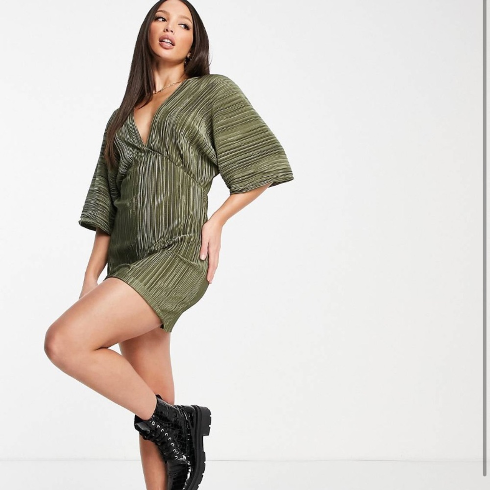 Topshop Tall Green Mini Dress